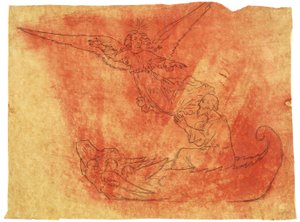 Tracing of the Figures in the Voyage of Life: Old Age, c.1840